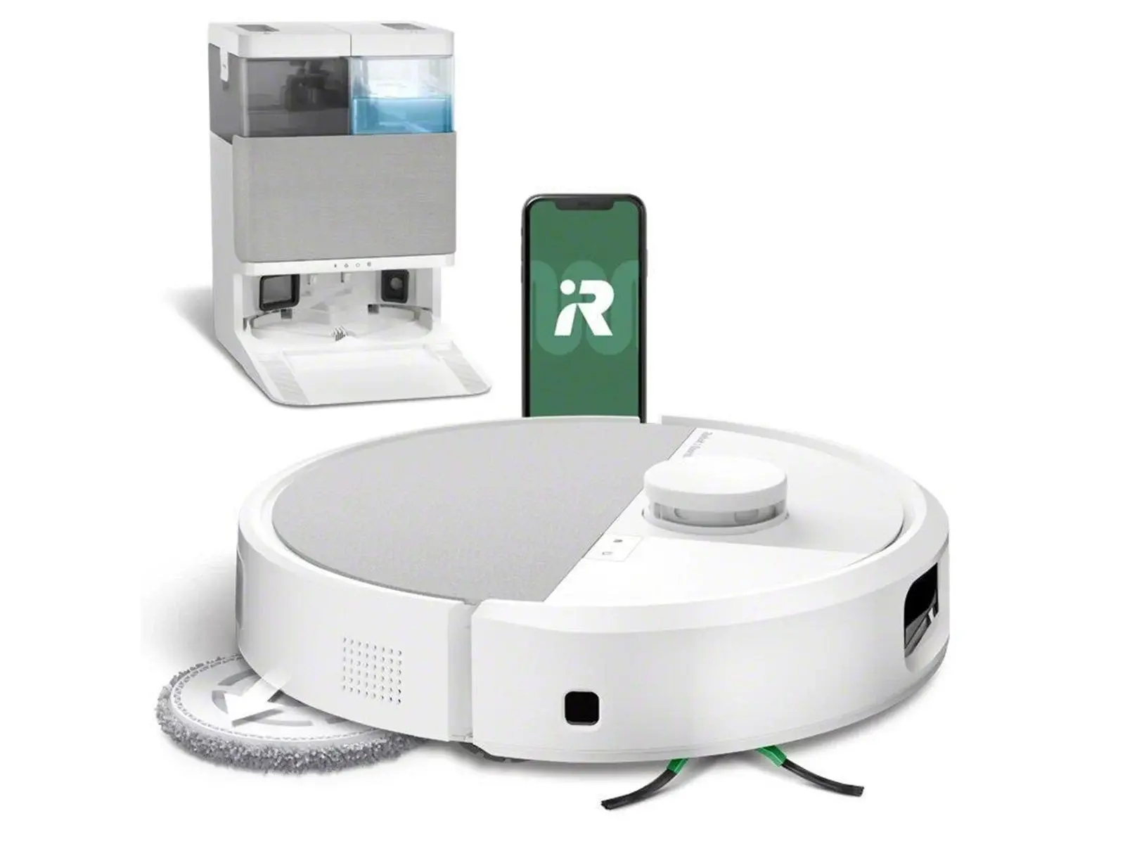 iRobot Roomba Plus 505 Combo robotstøvsuger i hvitt med AutoWash-dock