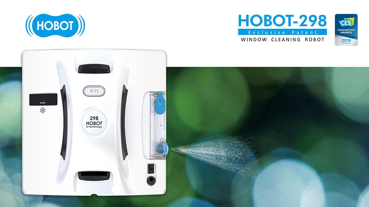 Hobot 298 vindusvaskerrobot med AI-navigasjon og ultrasonisk spray